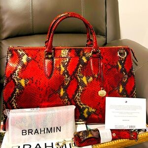 Brahmin Crimson Rosebay 🌹 Anywhere Weekender and Veronica Wallet